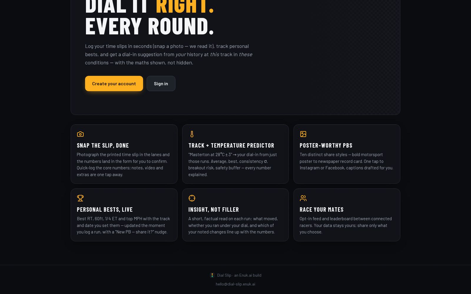 Dial Slip — feature overview