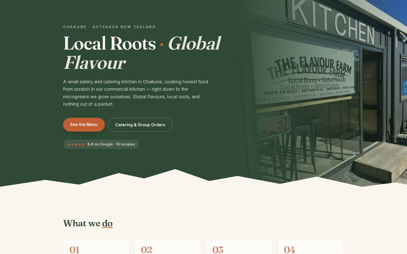 The Flavour Farm — website hero